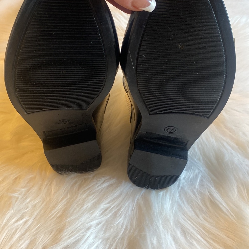 Nautica Black Gloss Rain Booties Size 6 NWOT - Picture 4 of 7
